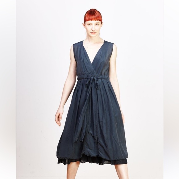 CP Shades Dresses & Skirts - CP Shades Cotton Silk Gray Sleeveless Julia Midi Dress Size Small